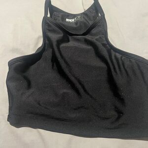 Beach Riot black sparkly small sports‎ bra tank